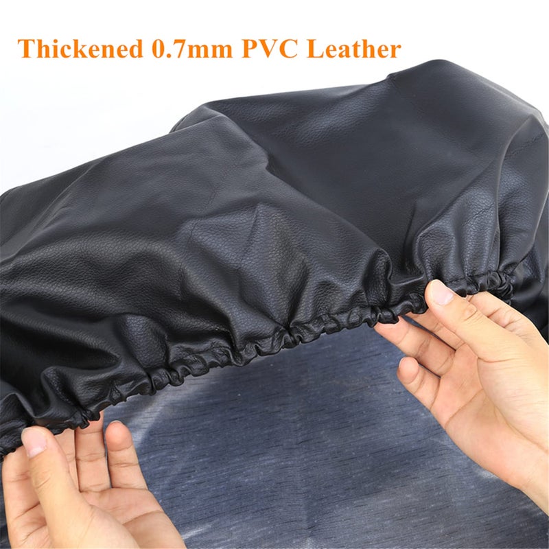 YOCTM غطاء عجلة احتياطي سميك من الجلد YOCTM لجيب رانجلر JK JL JT TJ سahara Rubicon Hummer FJ يناسب إطارات 31-33 بوصة طباعة بيضاء "حياة واحدة عيشها" (يناسب: 265/75R16، 255/75R17) - Image 3